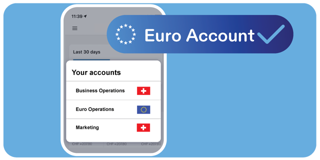 Euro Account available on YAPEAL App - Overview of the App